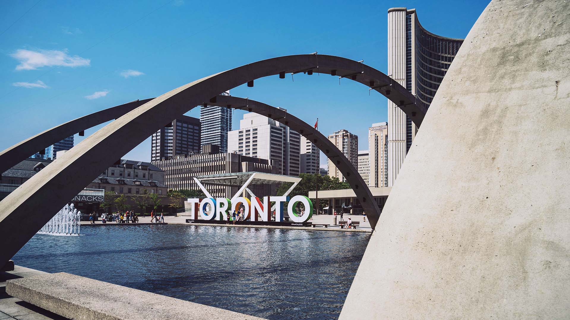 Vista della città di Toronto in Canada