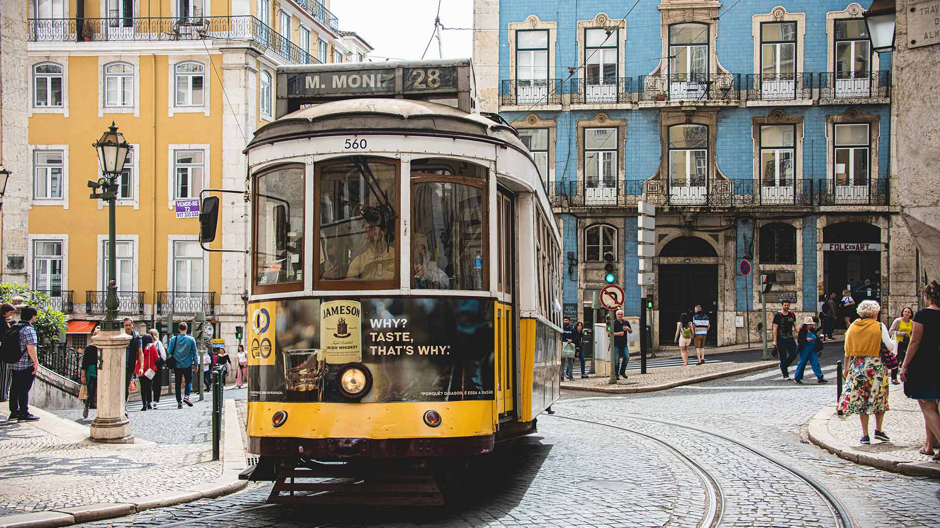 tram 28 a Lisbona, Portogallo