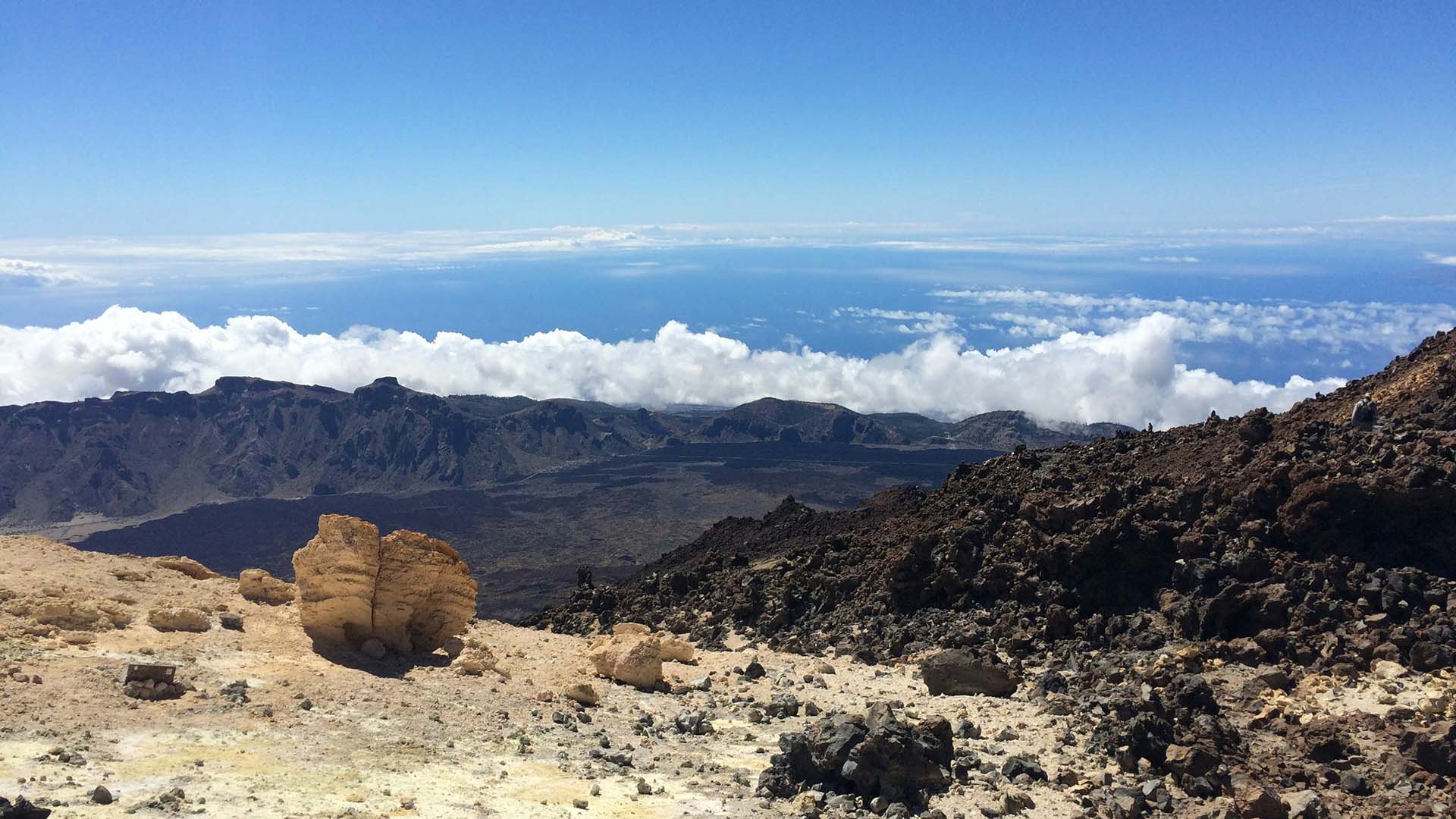 vista dal Vulcano Teide a Tenerife, Spagna